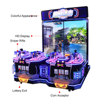 Simulateur de tir au laser à pièces, 4 joueurs, machine de jeu d'arcade de tir de 75 pouces, machine de jeu vidéo de tir au pistolet