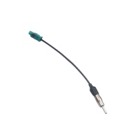 LEAD Autoradio Fakra-Stecker auf DIN-Stecker RG174 10cm Antennenadapterkabel FM AM Antennenkabelbaum für Telekommunikation Stereo