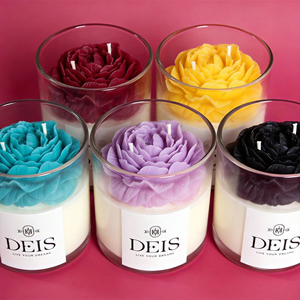 Bougie parfumée artisanale de 14 oz avec logo personnalisé, cire de soja, pot en verre, style moderne, couleur personnalisée, parfum pour Diwali - Product Image 3