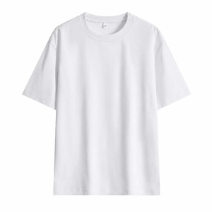 Custom 220G Antibacterial Stretch Cotton Blend T Shirt OEM ODM Unisex Crew Neck Short Sleeve <b>Tee</b> with Logo - Product Image 1