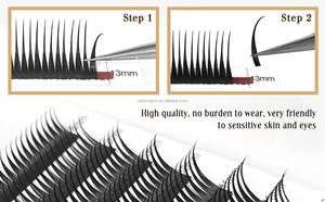Extensions de <span class=keywords><strong>cils</strong></span> en éventail pré-faites, type manga, effet volume, pointes, pour cosplay, faux <span class=keywords><strong>cils</strong></span>, fournitures pour <span class=keywords><strong>cils</strong></span> - Product Image 4