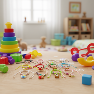 Pulseras de Moda con Dijes Coloridos, Ajustables, con Colgante de Oso, Set de Joyería Infantil, Caja de 1800 Piezas - Product Image 2