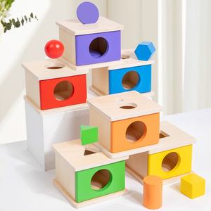Éducation précoce des enfants couleur Cognition forme correspondant blocs de construction 0.27 Puzzle en bois jouet de Coordination œil-main - Product Image 2