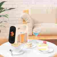 Imprimante alimentaire miniature EVEBOT pour la maison, imprimez des designs personnalisés sur le café, les macarons, le yaourt, le gâteau, le pain, les biscuits en quelques secondes avec de l'encre comestible