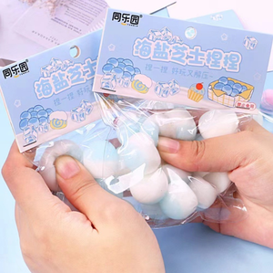 Jouets sensoriels anti-stress Kawaii en forme de nourriture, sel marin et fromage, cadeaux de Noël pour filles et garçons - Product Image 4