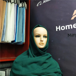 Sciarpa Semplice alla <span class=keywords><strong>Moda</strong></span>, Tinta Unita, Sciarpe e <span class=keywords><strong>Hijab</strong></span> da Donna, 100% Poliestere, Tessuto Voile Come da Immagine, 113*113cm Weiwei - Product Image 6