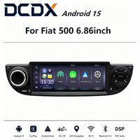 Autoradio Android 6,86 pouces pour Fiat 500 Abrath (2007-2015), CarPlay sans fil et Android Auto, navigation GPS, unité multimédia, Bluetooth