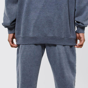 Conjunto Deportivo Personalizado de Invierno con Lavado Ácido, Estilo Vintage, Tallas Grandes, Sudadera con Capucha y Pantalones de Chándal de Algodón/Poliéster, Unisex, de Alta Calidad - Product Image 5