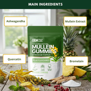 OEM Organik Sığırkuyruğu Yaprağı Jelibonları Akciğer Temizliği ve Detoksu için Akciğer Sağlığı Desteği Sığırkuyruğu Jelibonları - Product Image 4