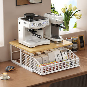 <b>Coffee</b> <b>Pod</b> Storage Rack 2 Tier Desktop <b>Stand</b> With Basket <b>For</b> <b>Coffee</b> Maker Kitchen Counter Organization - Product Image 5