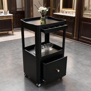 Carrito de Salón de Diseño Moderno con Cajón Grande y Estante Abierto para <span class=keywords><strong>Spa</strong></span> y Salón, Estructura Resistente con Ruedas - Product Image 3