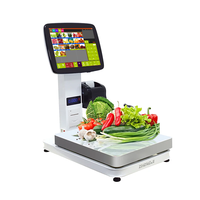 Balance-caisse Zhongji TS4 60KG avec système d'exploitation Windows et imprimante thermique multi-technologies pour supermarchés et marchés agricoles