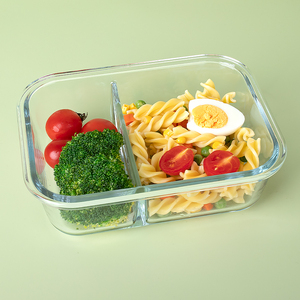 Contenitore per Pranzo in Vetro Wolecok Senza BPA 1040/640ml, Adatto al Microonde con Coperchi Ermetici per Preparazione e Conservazione Pasti - Product Image 4
