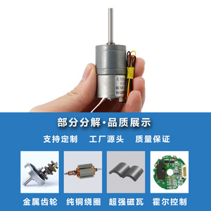มอเตอร์เกียร์ไร้แปรงถ่านขนาดเล็ก Jga25-2418 12V 42 รอบต่อนาที แกนยาว ความเร็วต่ำ สำหรับงานที่ต้องการความแม่นยำสูง - Product Image 3