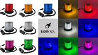 Luz de Advertencia LED Transfronteriza - 360 °   Baliza Estroboscópica Giratoria con Base Magnética para Techo de Vehículo (Luz de Emergencia y Alerta de Tráfico)