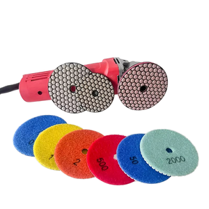 Offre Spéciale 4 pouces Flexible diamant tampons de polissage à sec résine Bond ponçage pour béton granit marbre disque de meulage - Product Image 4