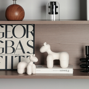 Ensemble de figurines de poney en céramique, mini statues d'animaux décoratives pour la maison, le salon, la décoration d'armoires, cadeau - Product Image 5