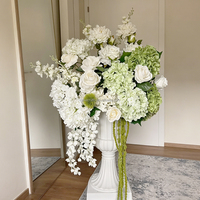 Op maat gemaakte 50cm roos en delphinium bloembol, handgemaakt hangend bruiloft centerpiece voor grote bruiloftsdecoraties
