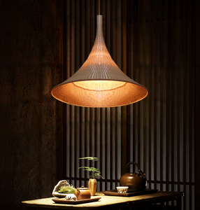 Lampe en bambou tissé à la main chinoise, restaurant moderne, hôtel, salon familial, grenier, rétro, lampe suspendue en <span class=keywords><strong>paille</strong></span> personnalisée - Product Image 1