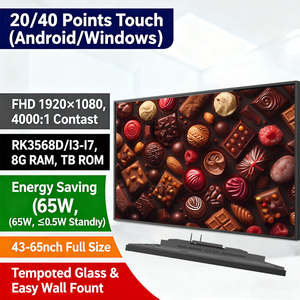 Pantalla Publicitaria Digital de 43 Pulgadas con Control Remoto por Batería, Android Windows, LED LCD Táctil, Kiosco para Eventos - Product Image 1