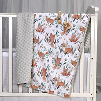 Boho arc-en-ciel Minky Dot tissu bébé couverture Floral soleil étoile lune Minky Dot nouveau-né bébé filles garçon Swaddle Wrap réception couverture