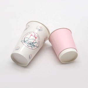 Gobelet en papier <span class=keywords><strong>blanc</strong></span> à paroi unique/à double paroi imprimé de logo spécial personnalisé de 12oz avec couvercle pour le thé Matcha au chocolat chaud Latte - Product Image 6