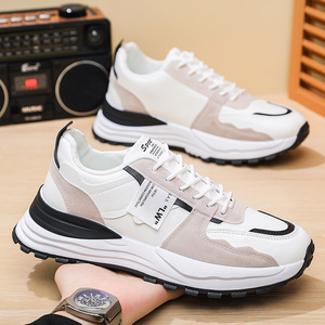 Chaussures de sport respirantes tendance pour hommes, à lacets, confortables pour la course et la marche, baskets décontractées à semelle épaisse pour hommes - Product Image 4