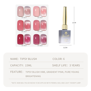 Vernis à ongles gel UV LED effet dégradé translucide, fini brillant, résistant aux rayures, à retirer par trempage, pour <span class=keywords><strong>manucure</strong></span> - Product Image 2