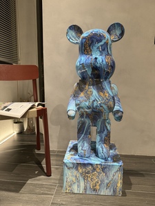 Hucha de oso de resina grande a la moda, luz de lujo para sala de estar, hogar, mueble de TV, decoraciones montadas en el suelo - Product Image 4