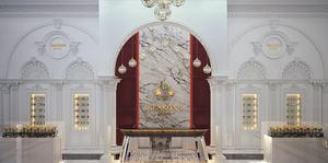 Exhibidor de Metal Moderno con Iluminación LED Ecológica e Impermeable para Perfumes y Cosméticos, Mueble de Exhibición de Maquillaje Personalizado - Product Image 2