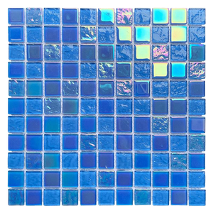Autocollant en verre noir moderne TCE Mosaic, design parquet carré, 300x300mm, épaisseur 6mm, modèle TCET211, application pour les pièces, villas - Product Image 1