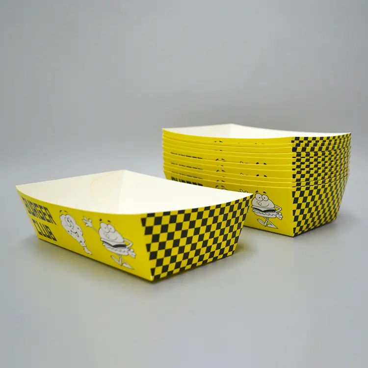 Plateau à sushi en papier kraft jetable avec logo imprimé personnalisé plateau brun pour nourriture boîte bateau