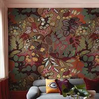 Tissu mural décoratif rétro de luxe léger français, personnalisé en usine, nouveau, papier peint pour mur de fond de télévision, chambre et mur de canapé