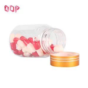 80ml Plastic White Transparent Pet Jar With Screw Cap Empty Pill Container Capsule Bottle With White Child Resistant Cap