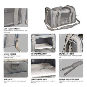 กระเป๋าใส่แมวและสุนัขแบบพับได้กระเป๋าใส่แมวและสุนัขขนาดเล็กขนาดกลางของ TSA airline - Product Image 3