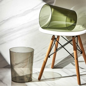 Household Transparent <strong>Trash</strong> Can Bedroom Paper Basket Kitchen Without Lid Living Room Simple Large Capacity Waste Paper Canisters - Product Image 5