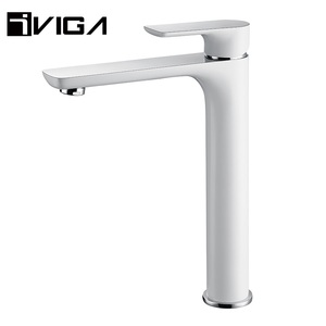 Apartamento Superior de cerámica del núcleo de la válvula de un solo agujero grifo lavabo grifo mezclador - Product Image 1