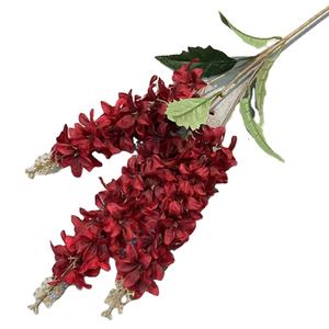 Flor de Jacinto de seda artificial con tallo largo Faux <span class=keywords><strong>Hyacinthus</strong></span> <span class=keywords><strong>Orientalis</strong></span> para decoración floral de Navidad 3 tenedores para boda y fiesta - Product Image 1
