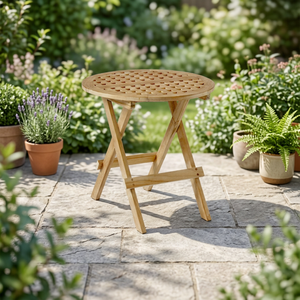 Premium <b>Solid</b> Teak Waterproof Eco-Friendly Durable Modern <b>Round</b> <b>Dining</b> <b>Table</b> - Product Image 2