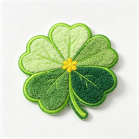 Lot de patchs en chenille série végétale, broderies thermocollantes pour décoration de vêtements : Tournesol, Marguerite, Trèfle, Cactus, Feuille d'érable