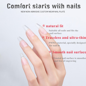 100 pièces/boîte, pointes d'ongles transparentes, souples, couvrantes, artificielles, faux ongles - Product Image 3