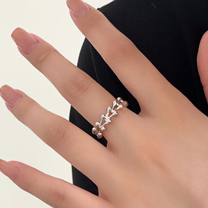 Yinruitai S925 Sterling Silver Dragon Bone <b>Open</b> <b>Ring</b> Women Korean Design Everyday Wear Adjustable Size Jewelry - Product Image 3