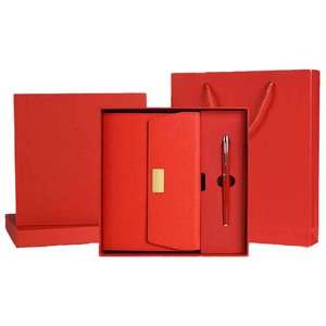 Set Hadiah Bisnis 3-in-1 Logo Kustom Promosi, Kotak Notebook A5 Eksekutif Kelas Atas, Pulpen Hadiah Tahan Lama - Product Image 1