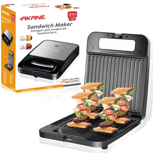 <span class=keywords><strong>Sandwichera</strong></span> Eléctrica AKANE de 1400W, Parrilla Eléctrica de Doble Cara con Placas Antiadherentes y Calor Uniforme para Desayunos y Meriendas Rápidos - Product Image 3