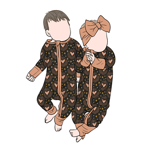 ชุดหมีไม้ไผ่สำหรับเด็กทารกชุดนอนแขนยาว2ทางมีซิปปิดชุดนอนเด็กวัยหัดเดิน - Product Image 4