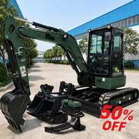 Mini-excavatrice de 3,5 tonnes certifiée CE ISO EPA, excavatrice hydraulique compacte sur chenilles de 2 tonnes et 1 tonne pour travaux de terrassement sur chantier