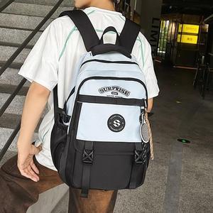 Surplus Student <b>Backpack</b> 14 In Color Blocking Letter Print <b>School</b> Education For Junior And Senior High <b>School</b> Boys - Product Image 2