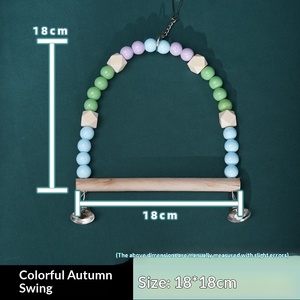 Juguetes de Madera de Pino Natural Ecológicos para Loros, Set de Juguetes Colgantes para Jaula, Estimulación Mental, Venta al Por Mayor - Product Image 3