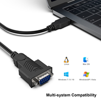 Cable Adaptador USB a Serial BENFEI de 1.8 Metros, USB a RS-232 Macho de 9 Pines DB9 con Cubierta de PVC, para Escáner y Computadora, Chipset Prolific