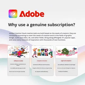 2025 pour <span class=keywords><strong>Adobe</strong></span> pour Creative Cloud Family Pack Véritable Version Entreprise Logiciel Abonnement annuel pour Ps Ai sur Win/Mac/M1 in - Product Image 4